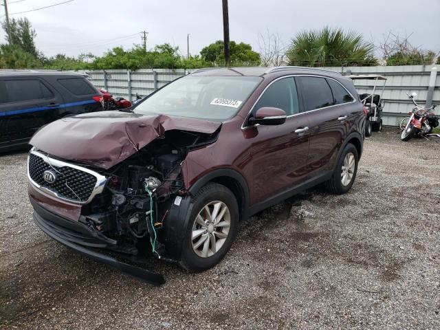 5XYPG4A33HG190098 - 2017 KIA SORENTO LX BURGUNDY photo 1