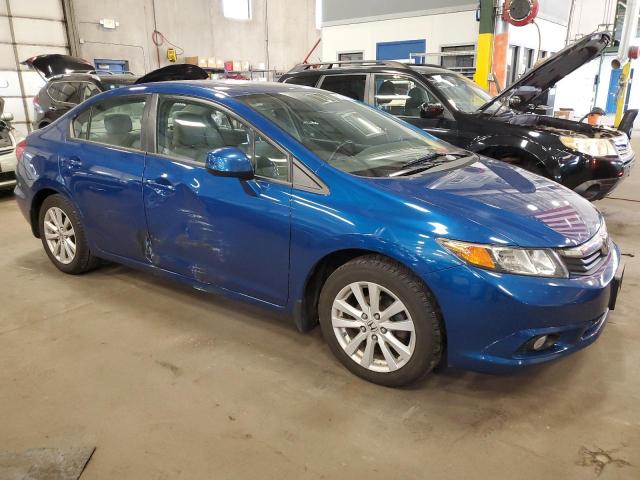 19XFB2F91CE044543 - 2012 HONDA CIVIC EXL ლურჯი ფოტო 4