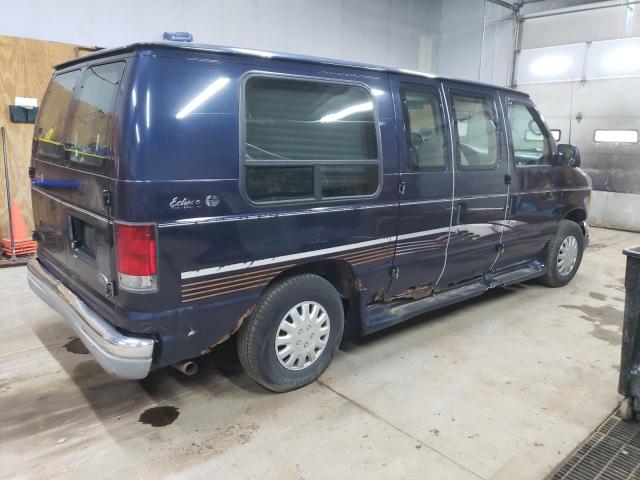 1FDRE14222HB27830 - 2002 FORD ECONOLINE E150 VAN BLUE photo 3