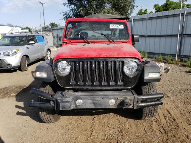 1C4GJXAN7MW588223 - 2021 JEEP WRANGLER SPORT RED photo 5