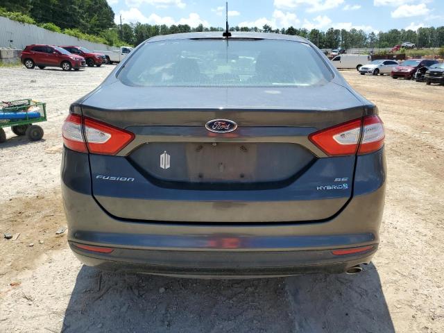 3FA6P0LU2FR185347 - 2015 FORD FUSION SE HYBRID CHARCOAL photo 6