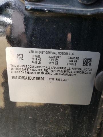 1G11C5SA1DU119696 - 2013 CHEVROLET MALIBU 1LT Qara foto 12