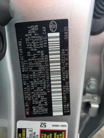 4T1G11AKXPU787099 - 2023 TOYOTA CAMRY SE NIGHT SHADE SILVER photo 12