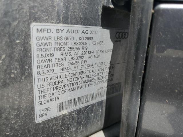 WA1LAAF71HD009499 - 2017 AUDI Q7 PREMIUM PLUS Boz foto 13