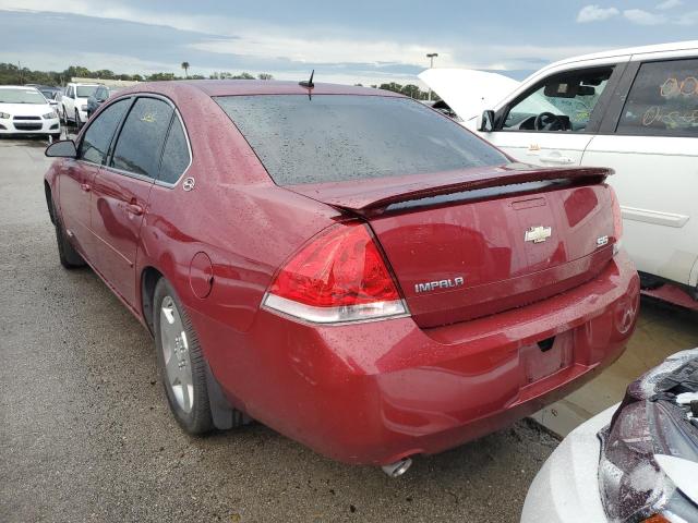 2G1WD58C379334297 - 2007 CHEVROLET IMPALA SUPER SPORT BURGUNDY photo 3