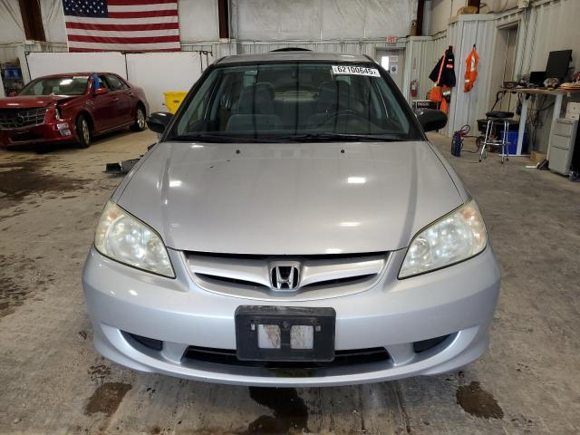 1HGES16365L020445 - 2005 HONDA CIVIC DX VP ვერცხლისფერი ფოტო 5