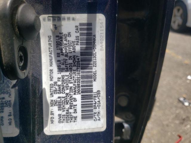 1NXBR32E16Z722647 - 2006 TOYOTA COROLLA CE 蓝色 照片 13