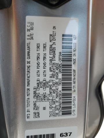 3TYSZ5AN6NT065014 - 2022 TOYOTA TACOMA ACCESS CAB ვერცხლისფერი ფოტო 13