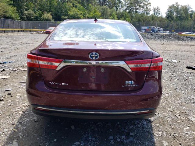 4T1BD1EB7EU026748 - 2014 TOYOTA AVALON HYBRID BURGUNDY photo 6