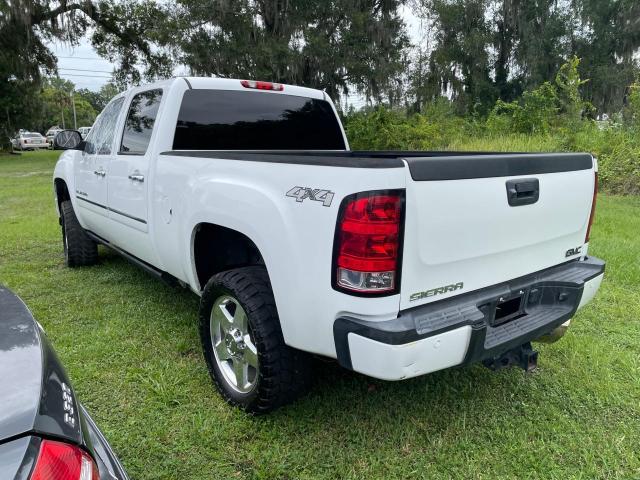 1GT125E83EF135987 - 2014 GMC SIERRA K2500 DENALI WHITE photo 3