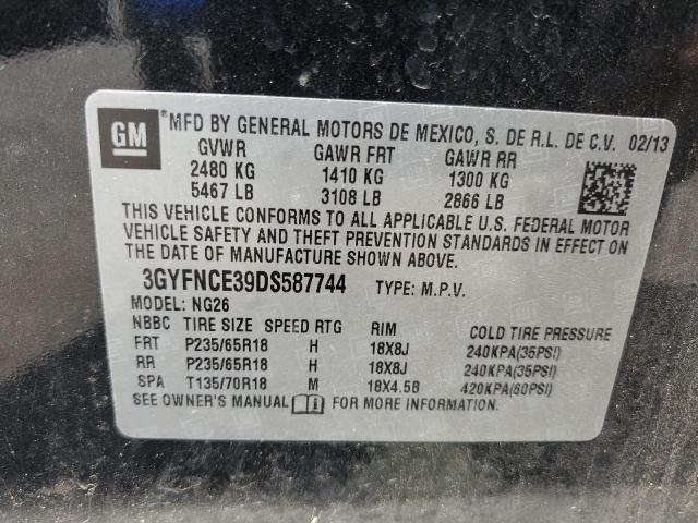 3GYFNCE39DS587744 - 2013 CADILLAC SRX LUXURY COLLECTION CHARCOAL photo 12