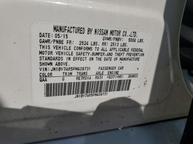 JN1BV7AR5FM409731 - 2015 INFINITI Q50 BASE WHITE photo 12