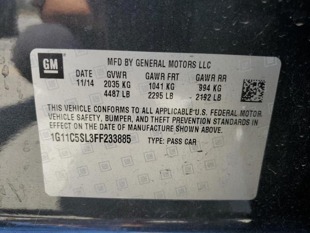 1G11C5SL3FF233885 - 2015 CHEVROLET MALIBU 1LT Grafit foto 12