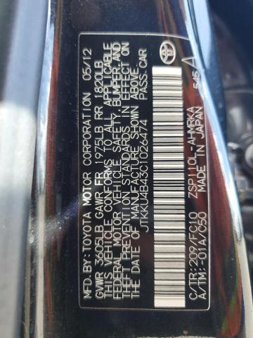 JTKKU4B43C1026474 - 2012 TOYOTA SCION XD შავი ფოტო 12