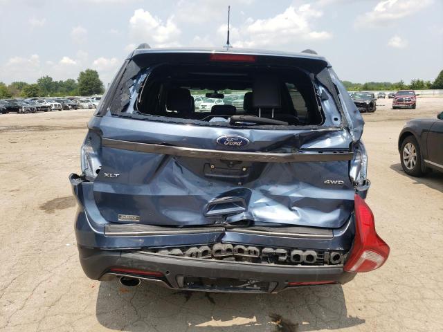 1FM5K8D80JGB54338 - 2018 FORD EXPLORER XLT BLUE photo 6