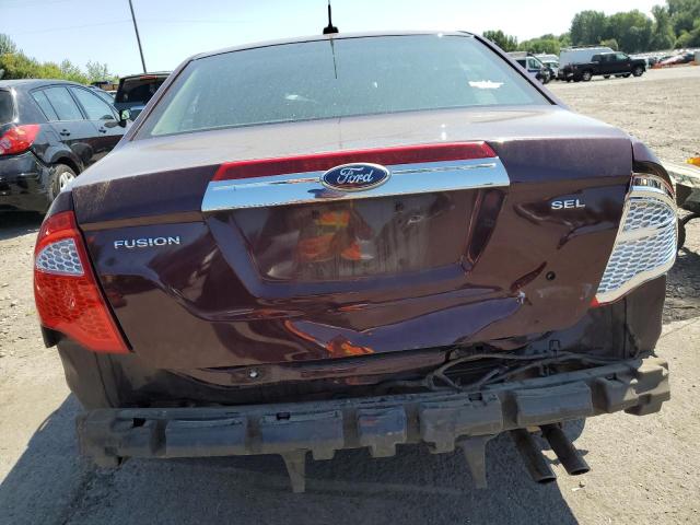 3FAHP0JA1BR213585 - 2011 FORD FUSION SEL BURGUNDY photo 6