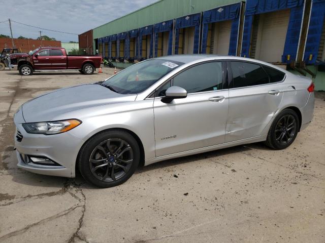 3FA6P0LU2JR249170 - 2018 FORD FUSION SE HYBRID SILVER photo 1