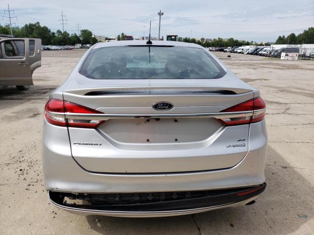 3FA6P0LU2JR249170 - 2018 FORD FUSION SE HYBRID SILVER photo 6