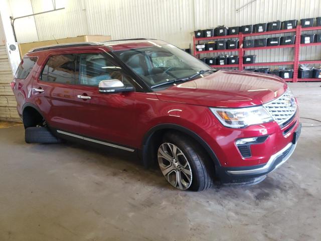 1FM5K8HT7KGA13654 - 2019 FORD EXPLORER PLATINUM RED photo 4