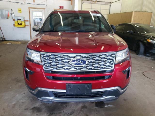 1FM5K8HT7KGA13654 - 2019 FORD EXPLORER PLATINUM RED photo 5