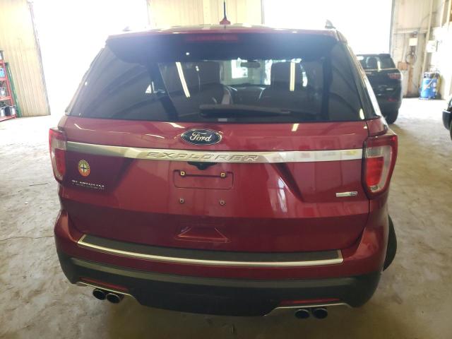 1FM5K8HT7KGA13654 - 2019 FORD EXPLORER PLATINUM RED photo 6