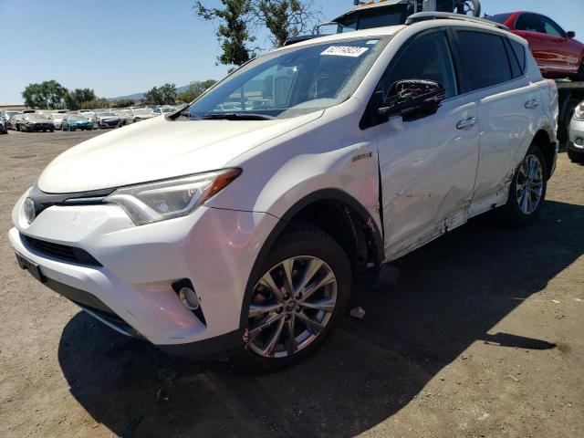 JTMDJREV3JD167843 - 2018 TOYOTA RAV4 HV LIMITED WHITE photo 1