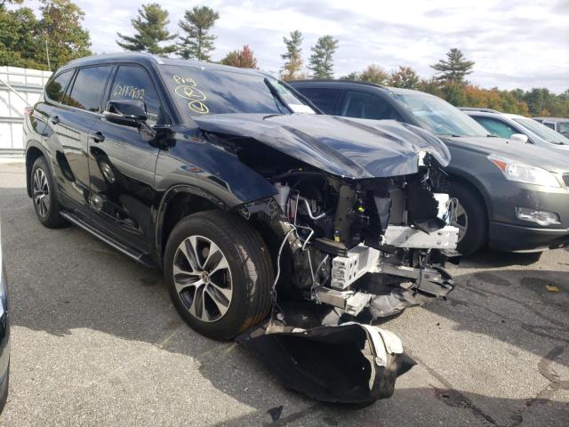 5TDGZRBH5MS154251 - 2021 TOYOTA HIGHLANDER XLE BLACK photo 1