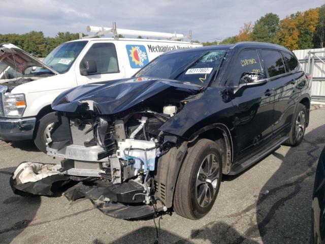 5TDGZRBH5MS154251 - 2021 TOYOTA HIGHLANDER XLE BLACK photo 2
