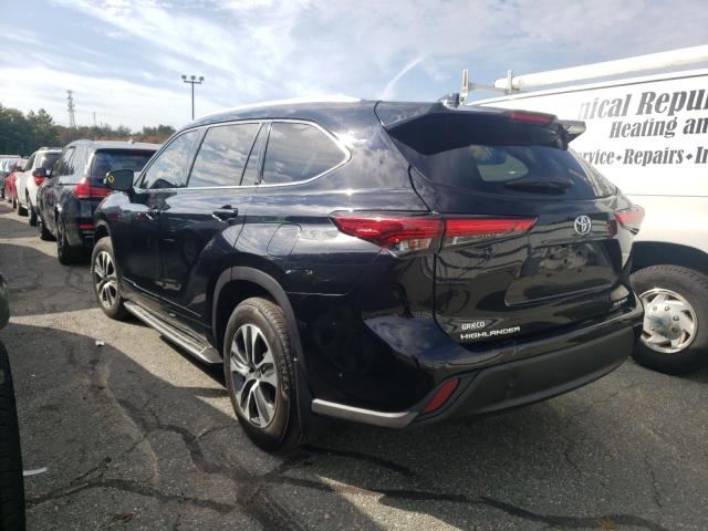5TDGZRBH5MS154251 - 2021 TOYOTA HIGHLANDER XLE BLACK photo 3