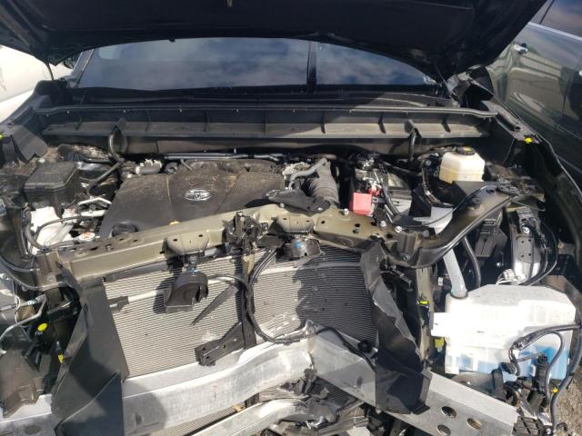 5TDGZRBH5MS154251 - 2021 TOYOTA HIGHLANDER XLE BLACK photo 7