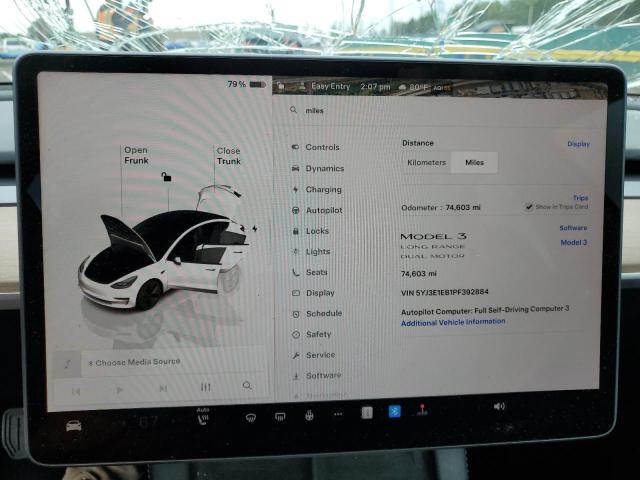 5YJ3E1EB1PF392884 - 2023 TESLA MODEL 3 ლურჯი ფოტო 9
