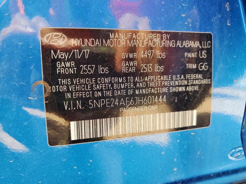 5NPE24AF6JH601444 - 2018 HYUNDAI SONATA SE Blau Foto 12