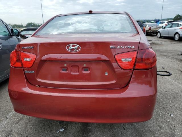 KMHDU46D58U485288 - 2008 HYUNDAI ELANTRA GLS RED photo 6