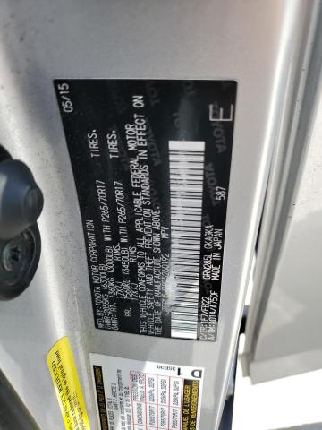 JTEBU5JR8F5260192 - 2015 TOYOTA 4RUNNER SR5/SR5 PREMIUM SILVER photo 12