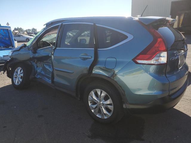 5J6RM4H73EL083153 - 2014 HONDA CR-V EXL BLUE photo 2