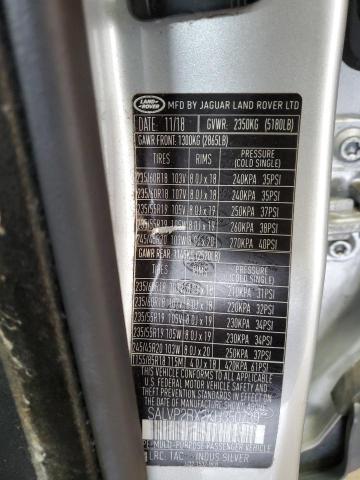 SALVP2RX2KH350739 - 2019 LAND ROVER RANGE ROVE SE SILVER photo 14