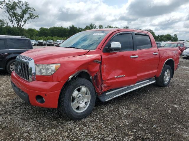 5TFDV58108X063261 - 2008 TOYOTA TUNDRA CREWMAX LIMITED RED photo 1