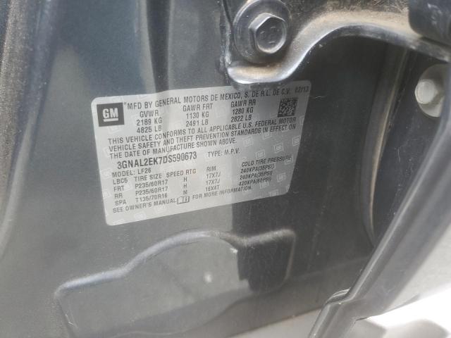 3GNAL2EK7DS590673 - 2013 CHEVROLET CAPTIVA LS ნაცრისფერი ფოტო 12