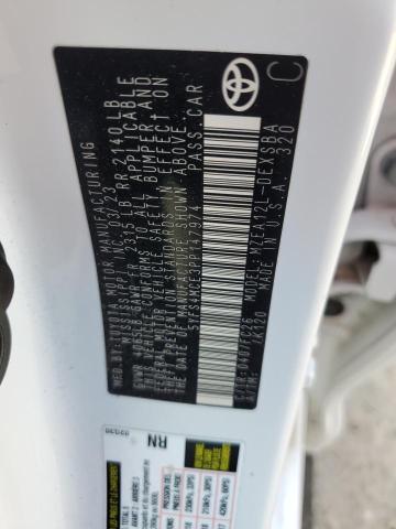 5YFS4MCE3PP147974 - 2023 TOYOTA COROLLA SE WHITE photo 12