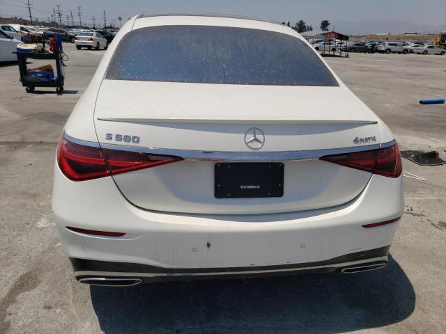 W1K6G7GB0NA069235 - 2022 MERCEDES-BENZ S 580 4MATIC WHITE photo 6