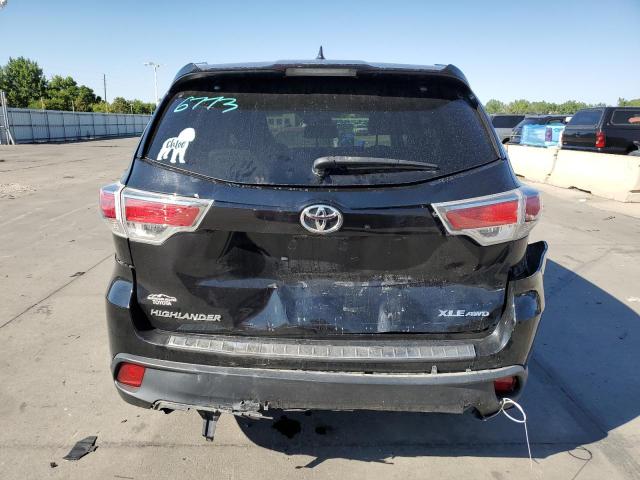5TDJKRFH8GS288082 - 2016 TOYOTA HIGHLANDER XLE BLACK photo 6