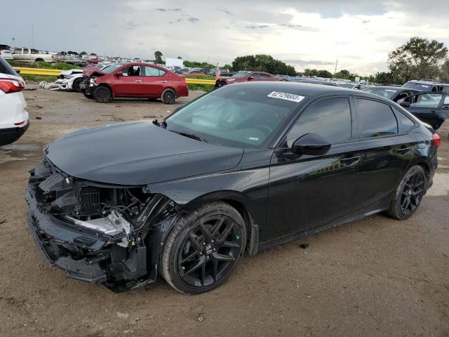 2HGFE2F58NH592729 - 2022 HONDA CIVIC SPORT BLACK photo 1