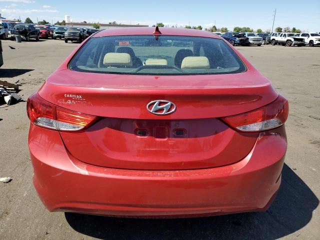 KMHDH4AE1DU973006 - 2013 HYUNDAI ELANTRA GLS RED photo 6