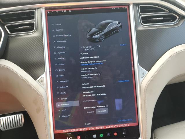 5YJSA1E26GF138952 - 2016 TESLA MODEL S Qara foto 9