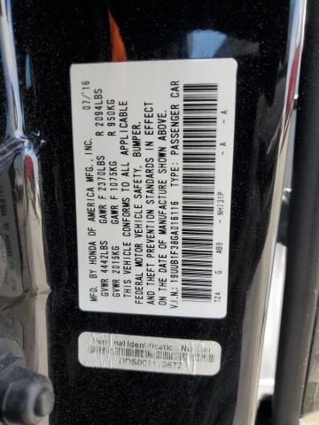 19UUB1F38GA016116 - 2016 ACURA TLX BLACK photo 12