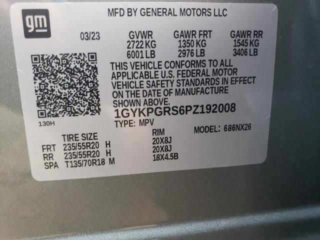 1GYKPGRS6PZ192008 - 2023 CADILLAC XT6 SPORT SILVER photo 13