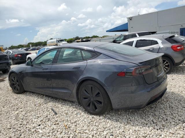 5YJSA1E63MF451746 - 2021 TESLA MODEL S GRAY photo 2