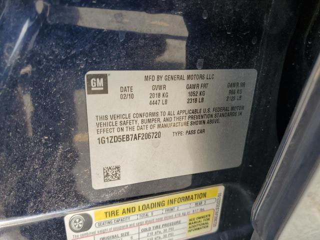 1G1ZD5EB7AF206720 - 2010 CHEVROLET MALIBU 2LT BLUE photo 12