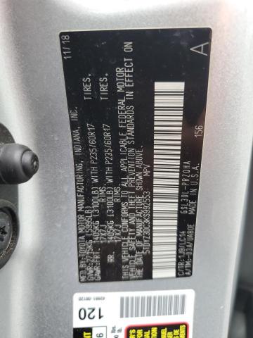 5TDYZ3DC3KS992553 - 2019 TOYOTA SIENNA XLE Արծաթագույն լուսանկար 14