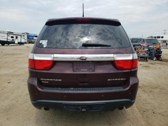 1C4SDJET4CC130906 - 2012 DODGE DURANGO CITADEL MAROON photo 6